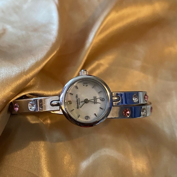 Alessandra Olla Double Bangle Crystal Watch - Picture 2 of 13